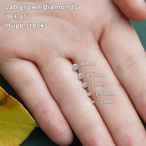 Diamant de laboratoire CVD rond de 3 mm à 5 mm, taille DEF VS, pierre lâche testée, pour la fabrication de bijoux, petit diamant cultivé en laboratoire - Product Image 4