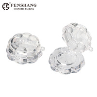 Pot à maquillage en plastique transparent avec logo personnalisé, petit emballage cosmétique pour rouge à lèvres avec trou de suspension