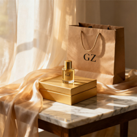 Stock d'usine : flacons de parfum en verre vides rectangulaires distinctifs de 30 ml, 50 ml et 100 ml. Boîtes d'emballage et bou