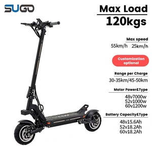 Scooter eléctrico Motor dual 1200W 55 Km/h Garantía de un año Scooter eléctrico con pantalla Lcd - Product Image 2