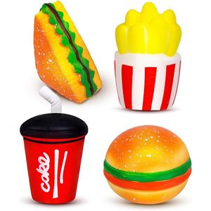 Jouet Squishies Alimentaire : Simulation de Sandwichs, Frites, Burgers, Cola – Jouet Sensoriel Anti-Stress en PU à Presser pour Enfants - Product Image 1