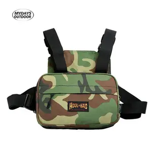 Mydays Outdoor Hip Hop Fashion Durable Adjustable Crossbody Men's Rig Chest Bag With Reflective Strip