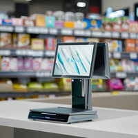 Caisse enregistreuse POS à balance intégrée AI de haute précision avec impression d'étiquettes de code-barres de pesage Balance POS de supermarché