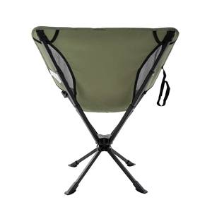 Portable Folding Moon Chair Aluminum Alloy Outdoor <b>Camping</b> Hiking Fishing Garden Chair With <b>Cup</b> Holder Military Green - Product Image 2