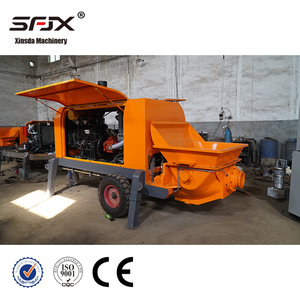 20 Tipo 22kw Eléctrico/Diesel 10m3/hora Bomba de transporte de columna de hormigón con componentes de núcleo Cojinete de motor para estructura secundaria - Product Image 6