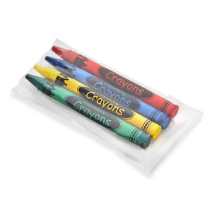 4 색 표준 크기 미니 크레용 팩 어린이를위한 무독성 크레용 파티 호의 학용품 여행 크레용 - Product Image 1