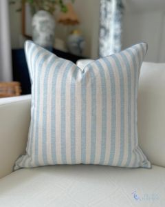 Funda de <span class=keywords><strong>Almohada</strong></span> con Estampado de Bloques, Color Blanco y <span class=keywords><strong>Azul</strong></span> Claro, Fundas de Cojín <span class=keywords><strong>Azul</strong></span> Clásico con Ribete - Product Image 4