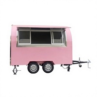 Camion de vente ambulante 10 pieds en acier inoxydable vert pour glaces, beignets, café, pizzas, boulangerie, bar mobile et restauration rapide