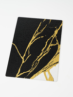 Feuille de marbre PVC haute densité anti-UV personnalisable, feuille de marbre 3D brillante à prix compétitif, feuilles de plastique