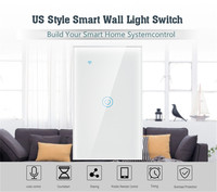 Mvava 220v US No Neutral Wire Glass Panel Tuya électrique Wifi Zigbee Wall Smart Touch Light Switch interruptor tactil para espejo