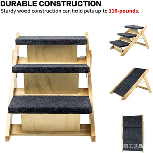 <span class=keywords><strong>Escalier</strong></span> <span class=keywords><strong>pour</strong></span> chien, <span class=keywords><strong>rampe</strong></span> pliable 2 en 1, 3 niveaux <span class=keywords><strong>pour</strong></span> chiens et chats, marche Portable <span class=keywords><strong>pour</strong></span> lit haut - Product Image 4