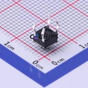 TS-1009-AR04316 Tactile Switch Through hole-4P,4.5x4.5mm Switch Single Pole Single Throw Round Button 1.6N Through Hole - Product Image 2