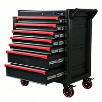 Chariot d'atelier robuste à 7 tiroirs avec roulettes