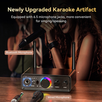 Transmisor/Receptor RGB 5.3 con DAC/USB/RCA/AUX/Óptico/Coaxial/Micrófono, Adaptador de Audio Inalámbrico DSP para Karaoke de Alta Fidelidad