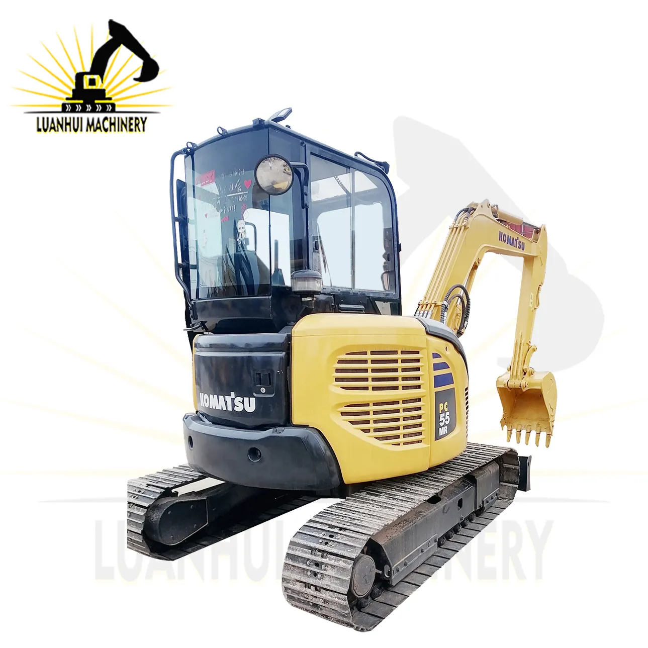 The more flexible small mini Komatsu PC55 is a used chain excavator with only 5 tons