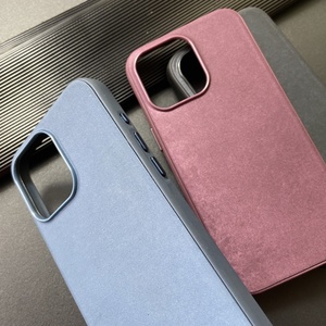 IPhone 15 için telefon kılıfı orijinal 15Pro dokuma kılıf dimi resmi web sitesi manyetik emme tam paketi deri koruyucu kılıf - Product Image 3