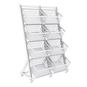 Étagère de rangement de cuisine rotative multicouche personnalisable Support de panier de <span class=keywords><strong>fruits</strong></span> et légumes à 360 degrés Chariot à roulettes pour supermarché - Product Image 4