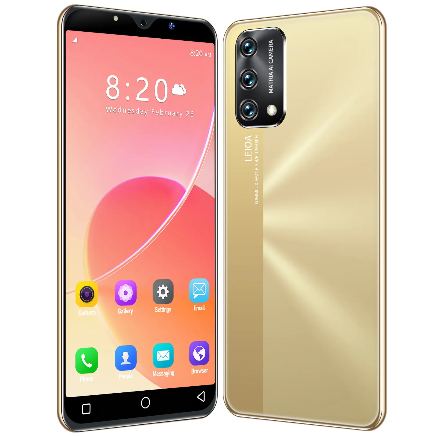 Ponsel pintar Android 10 tampilan penuh, ponsel pintar Android 10 tampilan penuh pembuka kunci wajah Q3 Pro 6GB + 128GB 8MP + 16MP