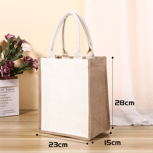 Bolsa de Regalo de Yute a Cuadros de 36*32*15cm para Dulces, Regalos, Picnic, Barbacoa, Boda, Campamento, Fiesta de Cumpleaños - Product Image 4