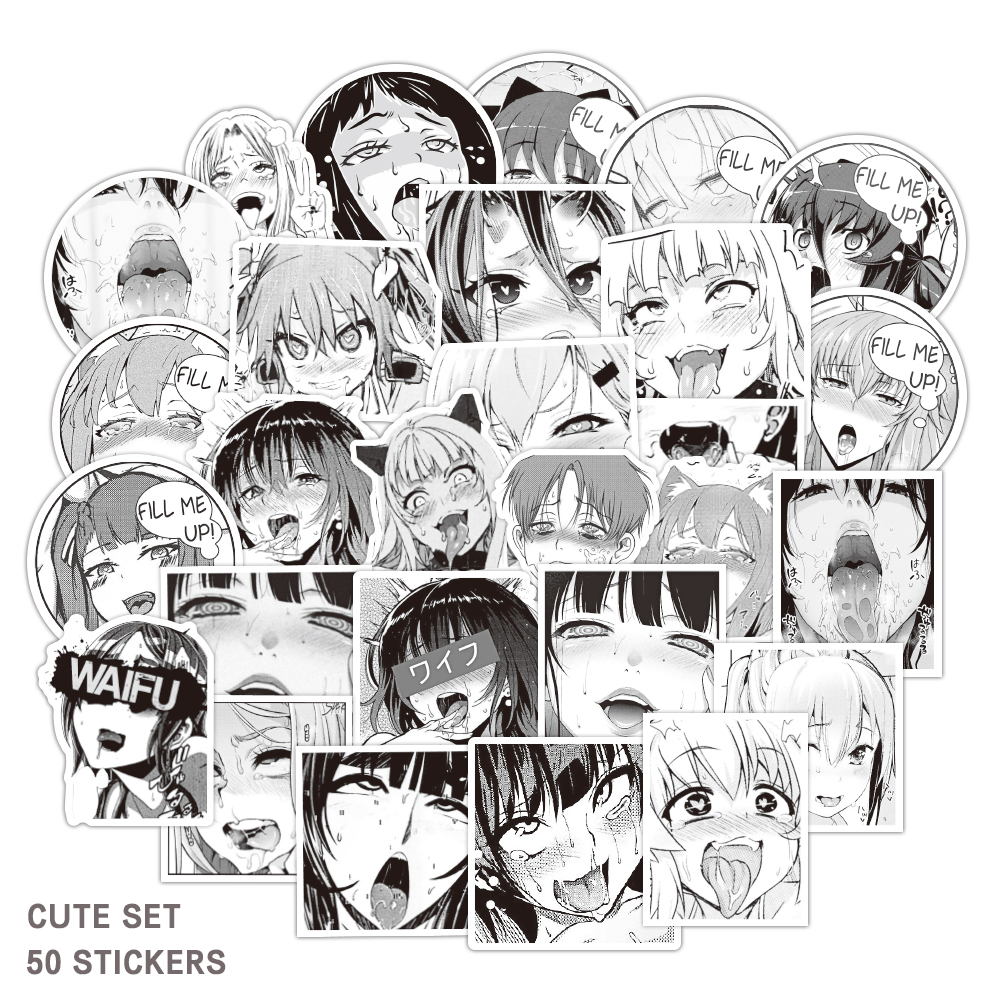 RUBANG сексуальная девушка аниме наклейки для взрослых ноутбука, скейтборда, уникальная Виниловая наклейка для бутылки воды, компьютера, телефона,