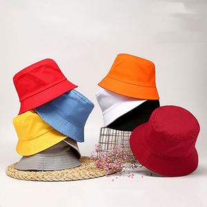 Custom Logo Printed Wide Brim <b>Reversible</b> Cotton Sunshade <b>Bucket</b> <b>Hat</b> Fisherman Cap Household Use Wholesale Bulk - Product Image 2