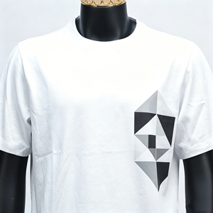 T-shirt Homme de Haute Qualité, Fabricant, Designer, Impression Graffiti Abstraite, T-shirt en Coton Blanc Surdimensionné Personnalisé pour Hommes - Product Image 4