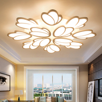 Éclairage personnalisé de salon d'hôtel Plafonnier blanc de luxe 42w 84w 126w 168w 210w Acrylique Plafonnier LED fantaisie