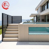 Piscine Conteneurisée Personnalisée en PRV (Plastique Renforcé de Fibres de Verre) avec Fenêtre en Verre Acrylique Amovible pour Jardin, 20ft, 30ft, 40ft
