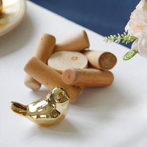 Light Luxury Timber Based Cute Golden <b>Bird</b> Statue <b>Decor</b> Home Ceramic Home Decoration Tabletop Craft Home <b>Decor</b> Accessories - Product Image 4