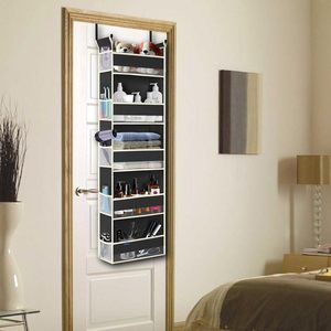 Over The Door Hanging Organizer 5 <b>Shelves</b> 10 Pockets Bathroom Bedroom Storage <b>Hook</b> Type Non Woven Fabric - Product Image 2