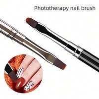 Offre Spéciale Argenté et Noir Chrome Ovale Uv Gel Brosse À Ongles De Luxe Poignée En Métal Brosses À Ongles