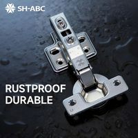 Bisagra hidráulica ajustable para puerta de armario, de acero laminado en frío, antirust, para herrajes de armarios domésticos y comerciales