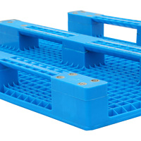 Palette de stockage en plastique à face unique 1200*1000 Palette d'expédition d'entrepôt Palette en plastique antidérapante pour rayonnage