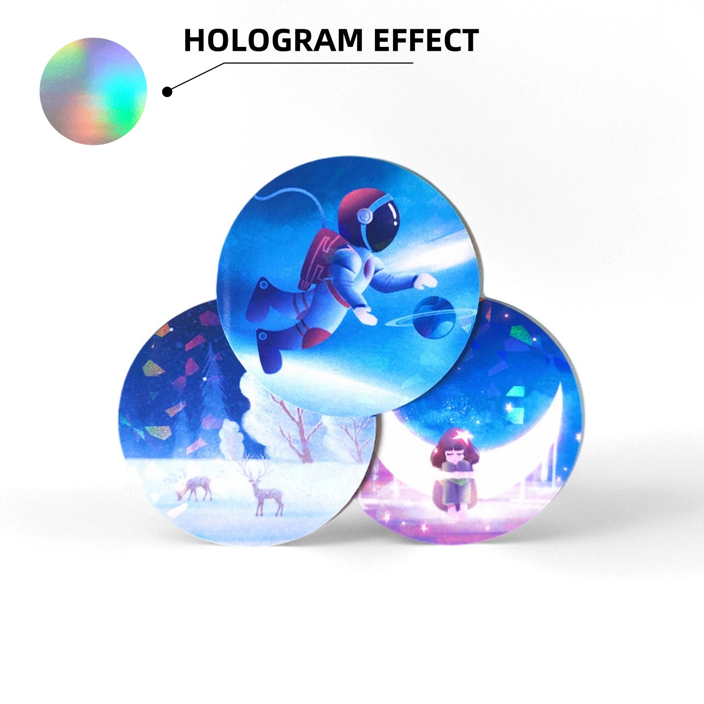 Cut To Shape Hard PVC Holographic Card Digital Printed Pass Badge For Events Hologram Effect