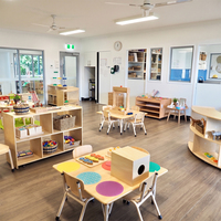 Juego de Muebles de Madera Montessori para Preescolar y Guardería, Sillas Apilables con Respaldos Curvos para Aula de Jardín de Infancia