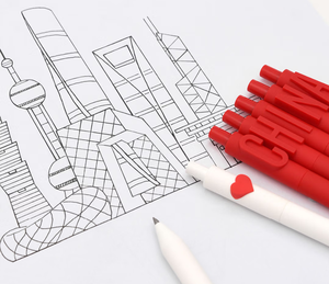 Kaco Alpha RED Character Number <b>Ballpoint</b> <b>Pen</b> 0.5 mm Plastic Promotion Gift Design for Artists Hotel Event Celebration Kaco <b>Pen</b> - Product Image 2