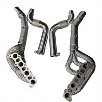 Système d'échappement universel en acier inoxydable 304 avec bouclier thermique pour collecteur Ford Mustang 5.0