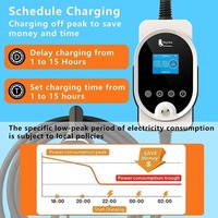 Cargador Portátil Feyree NACS para Tesla de 7kW con Enchufe CEE, Cargador de CA para Vehículos Eléctricos de 32A con Control por WiFi y Aplicación