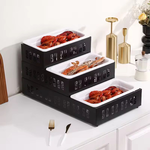 Présentoir de buffet en acier inoxydable pour service de desserts et thés de l'après-midi en restauration - Product Image 1