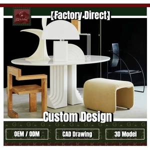 <span class=keywords><strong>Table</strong></span> à manger en marbre blanc Bianco Carrara GOLDKING pour cuisine et salle à manger, pierre blanche pure, design monolithique poli sur mesure - Product Image 1