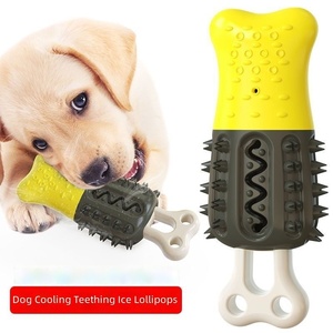 Jouet interactif durable en TPR pour chien, en forme de jambe de poulet, avec couineur et distributeur de friandises, pour le soin dentaire et la stimulation moléaire des animaux de compagnie - Product Image 2