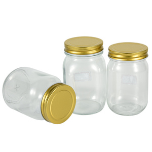 Bán Buôn 380Ml 480Ml 500Ml Vòng Hình Dạng Đồng Bằng Rõ Ràng <span class=keywords><strong>Mason</strong></span> Lọ Thủy Tinh Với Snap Kim Loại Nắp - Product Image 6