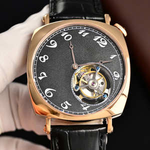 Montre mécanique vintage à tourbillon, design ovale, très distinctive, idéale pour les occasions sociales - Product Image 1