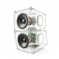 Système de sonorisation professionnel à ligne active 4000W de puissance de crête, double haut-parleur 15 pouces, équipement audio de scène pour concerts