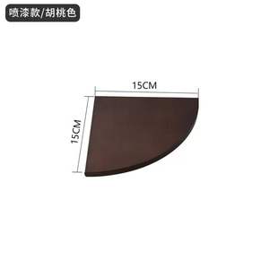 Vente en gros d'étagère d'angle sans perforation en bois salon coin tenture murale support de rangement support cloison en forme d'éventail - Product Image 6