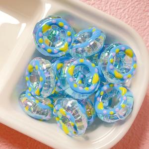 Cadenas Colgantes para Teléfono Móvil y Coche, Hechas a Mano con Cuentas de Acrílico, Plástico y Lucite, con Diseño de Donut de Niña, Multicolores, 24mm - Product Image 3