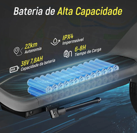 Skuter Listrik Brazil Warehouse M1max 500W Ban 10-inci Kecepatan Maks 32km/jam Kendaraan Listrik Roda Dua Pintar Beban 12kg