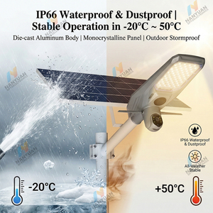 Lampadaires solaires intégrés avec caméra <span class=keywords><strong>CCTV</strong></span>, batterie 40Ah, 3 objectifs, 4MP, couleur intégrale, PTZ, étanches, pour extérieur - Product Image 4