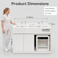 ALFAPET R-150 Station de Lavage pour Chiens avec Sèche-Linge, Baignoire pour Animaux, Spa pour Animaux, Baignoire de Toilettage pour Animaux avec Sèche-Linge (Baignoire Uniquement)