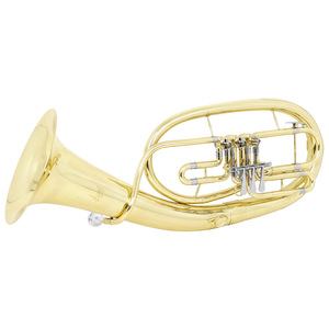 Llave plana de tres teclas <span class=keywords><strong>Tenor</strong></span> Bugle chapado en oro niquelado fósforo bronce B-Flat para comercio exterior para trompeta de tuba de banda de latón - Product Image 3